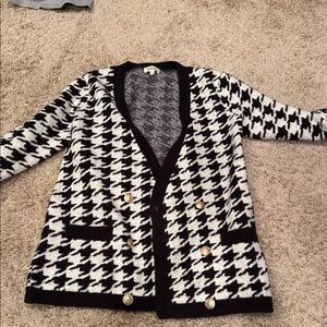L'AGENCE Monochrome Knit Cardigan